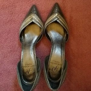 Beautiful metallic d'orsay-style heels.